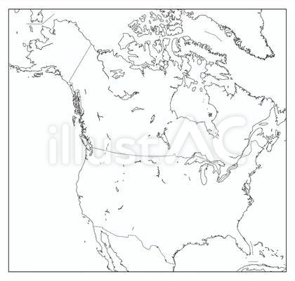 アメリカ合衆国白地図