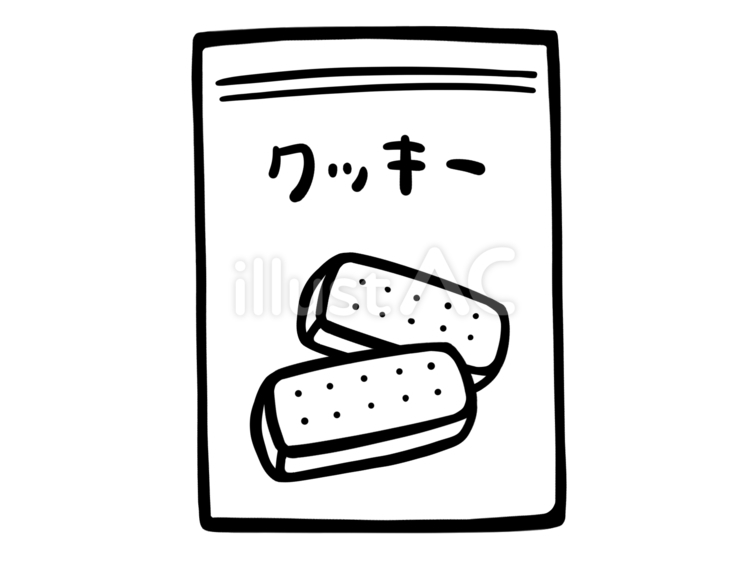 防災用クッキー　線画 クッキー,お菓子,おやつのイラスト素材
