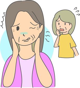 顔半分の違和感 顔,半分,下がる,症状,顔面神経麻痺,筋肉,神経,顔面神経,表情,眉のイラスト素材