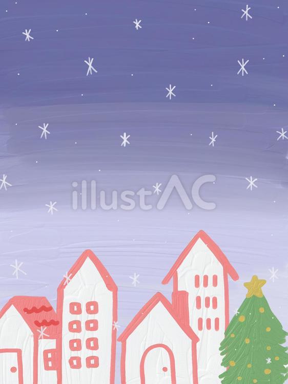 12月の街 冬,12月,街のイラスト素材