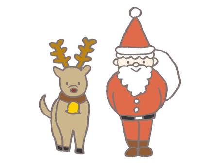 santa claus and reindeer, santa claus, reindeer, christmas, JPG and PNG