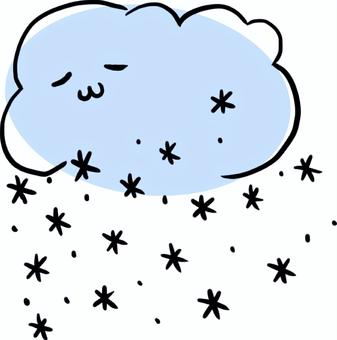 天気(みぞれ)のイラスト 天気(みぞれ)のイラスト 天気,みぞれ,寒い,冬,キャラクターのイラスト素材