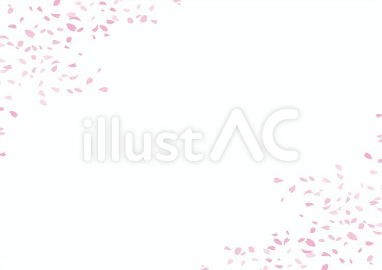 さくら2f 桜,花びら,春のイラスト素材