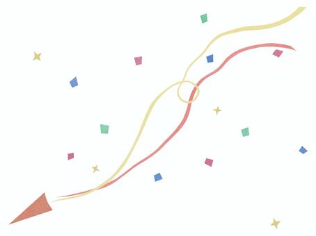 弾けるクラッカーのイラスト クラッカー,テープ,紙吹雪,星,おもちゃ,祝福,挿絵,イラスト,素材,飾りのイラスト素材