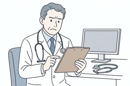 困り顔の医師