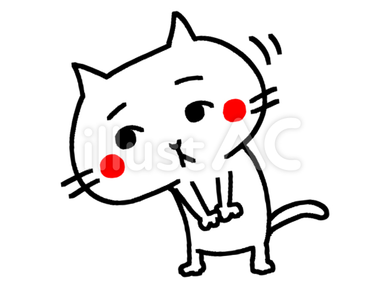 様子を伺う猫 猫,お辞儀,伺うのイラスト素材