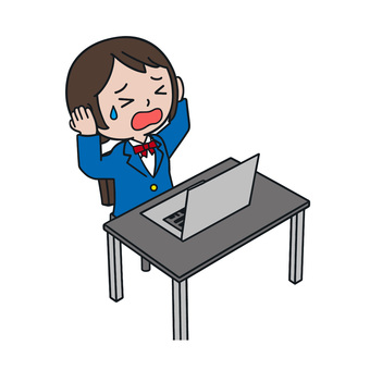 困る人 パソコン,故障,分からない,炎上,sns,絶望,挫折,悩み,困惑,苦悩のイラスト素材