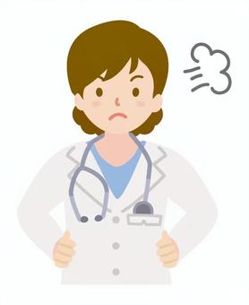 怒っている女性_上半身1 怒っている女性_上半身1 女,女性,医者,女医,聴診器,怒る,人物,激怒,怒っている,イラストのイラスト素材