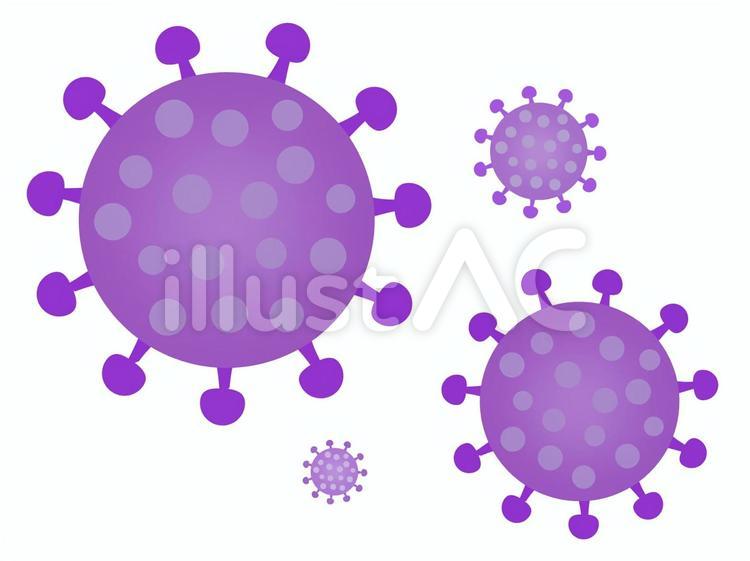 ウイルス（顔ナシ） コロナウイルス,ウイルス,新型コロナウイルスのイラスト素材