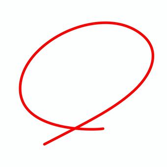 丸　手描き　⚪︎ 丸,マル,円,マーク,アイコン,赤,ピクトグラム,記号,図形,サインのイラスト素材
