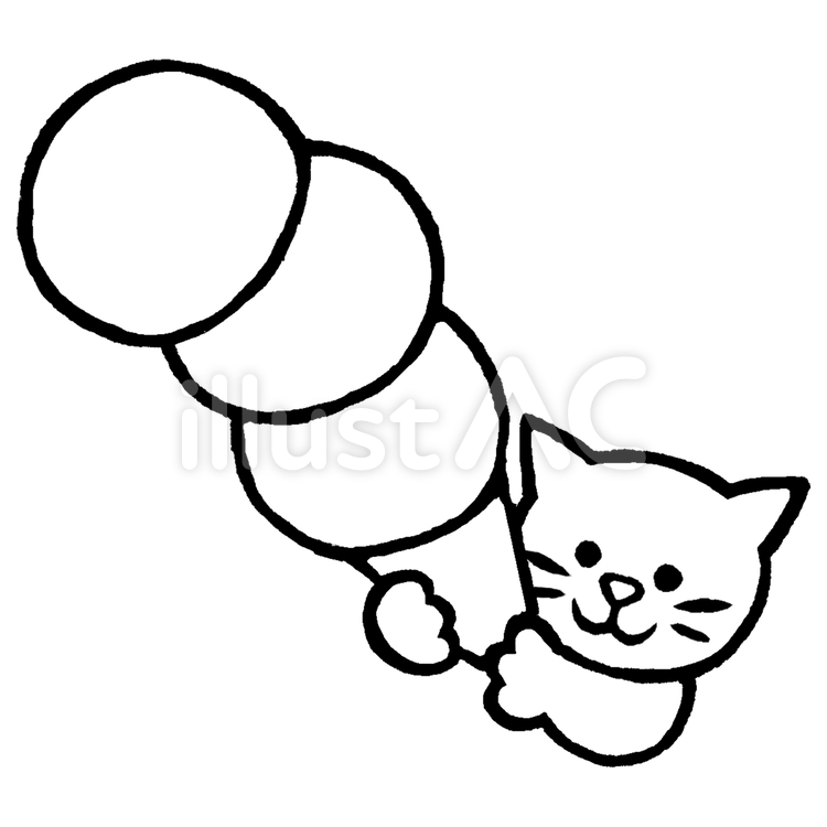 ねことあいすくりーむ 猫,アイス,夏のイラスト素材