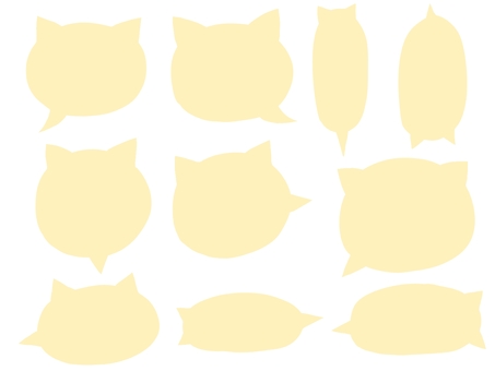 猫の吹き出しセット