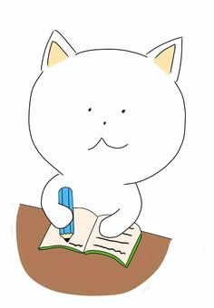 A cat writing something in a notebook, JPG and PNG A cat writing something in a notebook, cat, note, article, JPG and PNG