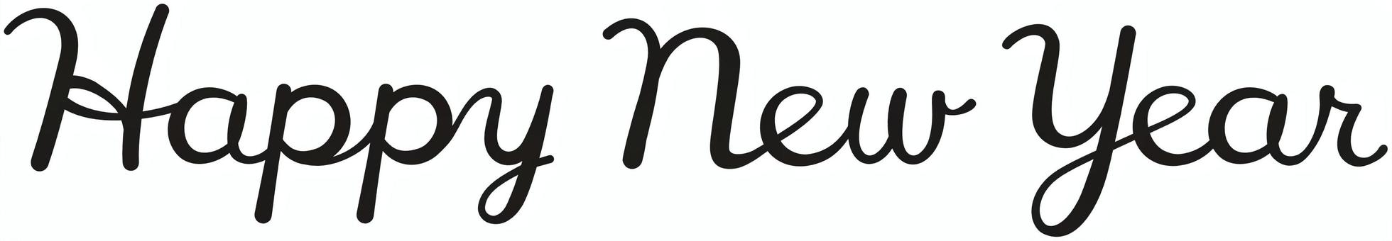 筆記体のHappu New Year ハッピーニューイヤー,英語,文字,筆記体,アルファベット,happy,new,year,年賀,筆書きのイラスト素材