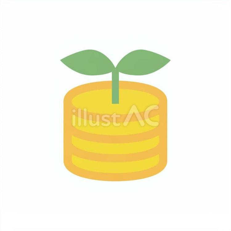 投資　お金　イラスト素材 貯金,お金,コインのイラスト素材