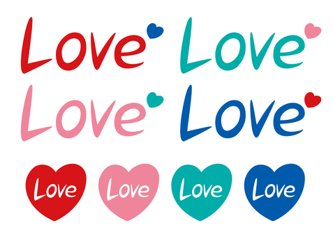 ハート love,文字,ハート,恋,好き,プロポーズ,結婚,告白,愛,好みのイラスト素材