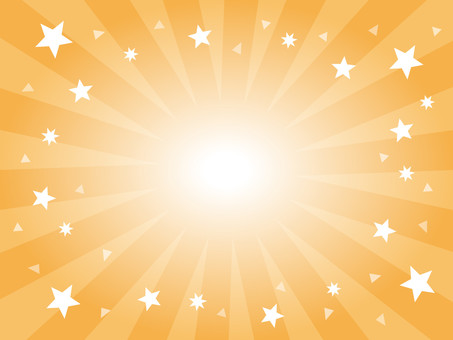 集中線背景（オレンジ・キラキラ）