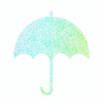 Sputtering umbrella blue-green colorful, JPG and PNG Sputtering umbrella blue-green colorful, sputtering, foggy, umbrella, JPG and PNG