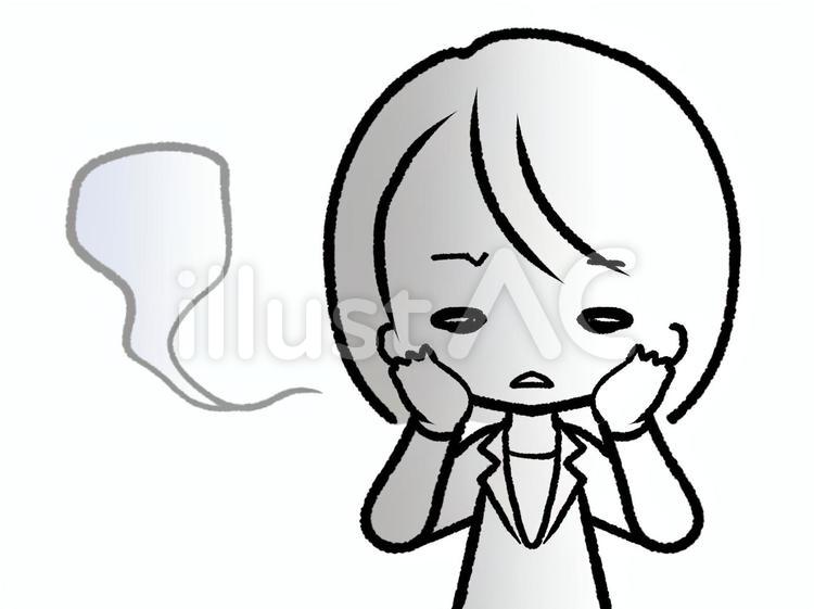 会社員-ショック211116 会社員,ショック,放心のイラスト素材