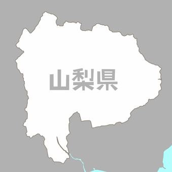 山梨県　　 山梨県,都道府県,境界,輪郭,形,地図,地域,漢字のイラスト素材
