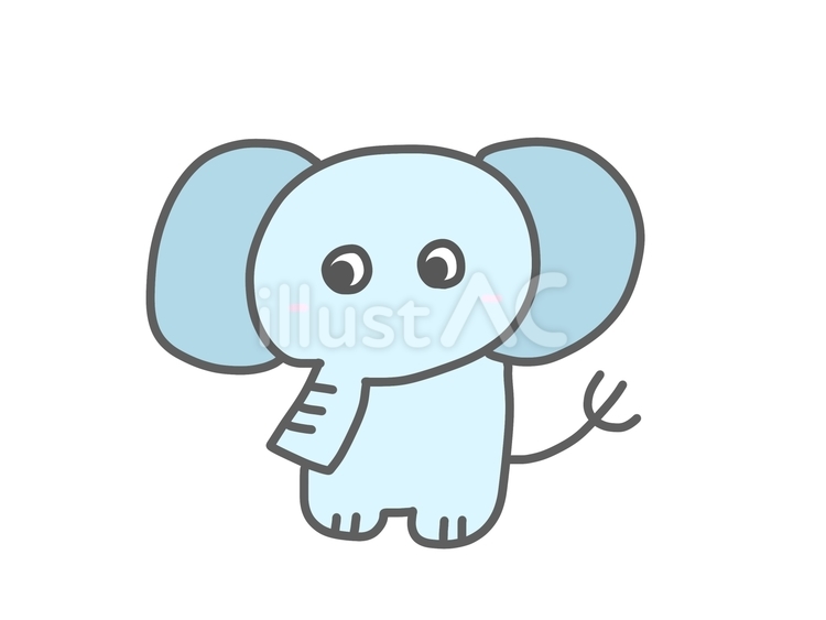 ゾウ ゾウ,かわいい,動物のイラスト素材
