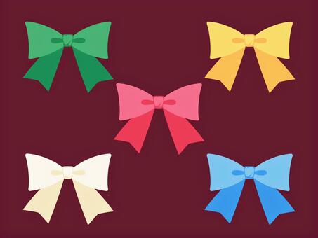 Illustration, ribbon, set, colorful, 