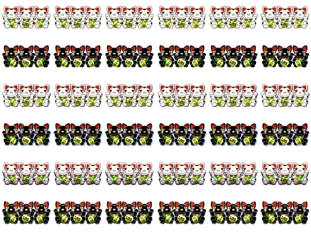 よくばり招き猫のライン 招き猫,ライン,壁紙,背景,ポストカード,かわいい,笑顔,招福,千万両,loveのイラスト素材