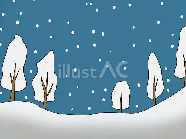 冬 雪,真冬,ウインターのイラスト素材