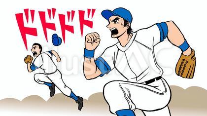 走る野球選手