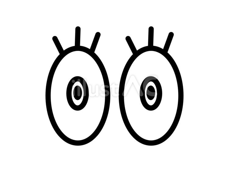 ビックリしている目のアイコン　 人物,イラスト,挿絵のイラスト素材