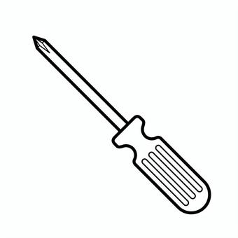 プラスドライバーのアイコン プラス,ドライバー,スクリュー,十字,ねじ回し,工具,手回し,修理,道具,整備のイラスト素材