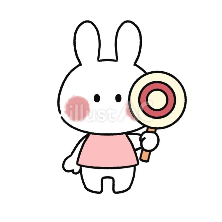 丸マークうさぎ 丸マーク,正解,うさぎのイラスト素材