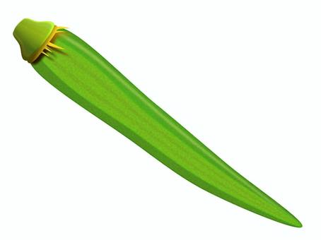 オクラ01 オクラ,夏野菜,食べ物,緑黄色,ねばねばのイラスト素材