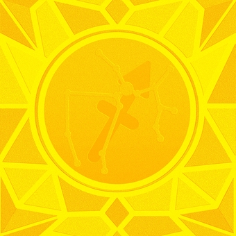 シームレスなモザイク射手座　ｐ エンボス 射手座,いて座,星占い,ホロスコープ,占星術,12星座,宇宙,天体,天文,ギリシャ神話のイラスト素材