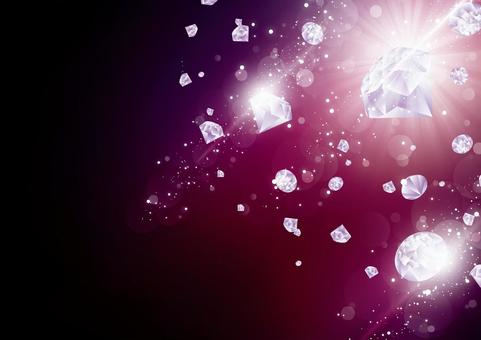 紫色のダイヤモンドと光のパーティクル ダイヤモンド,結晶,宝石,光,パーティクル,フレア,背景のイラスト素材