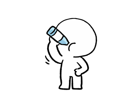 水を飲む人