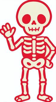 ハロウィンの赤の骸骨です。 ハロウィンの赤の骸骨です。 ハロウィン,骸骨,コスプレ,シンプル,スカル,仮装,ホラー,幽霊,悪霊,怖いのイラスト素材
