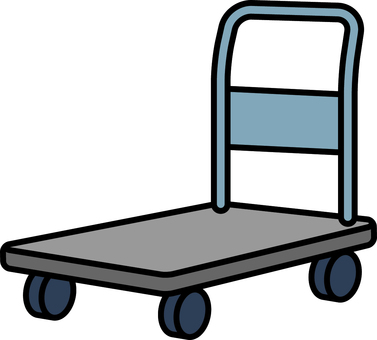 グレーの台車です。 グレーの台車です。 台車,シンプル,業務用,作業,仕事,運搬,倉庫,荷物,物流,工場のイラスト素材