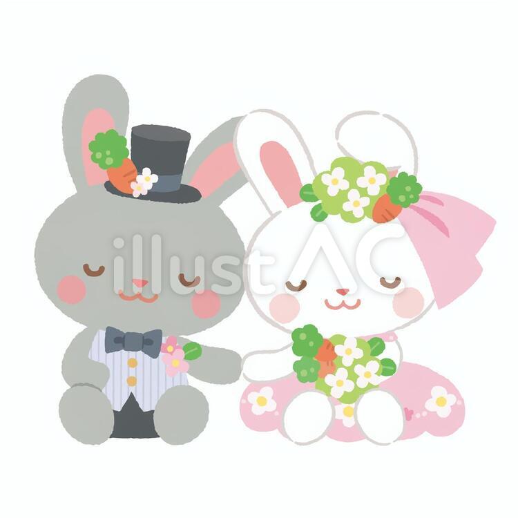 結婚式 うさぎ 3イラスト No 無料イラストなら イラストac