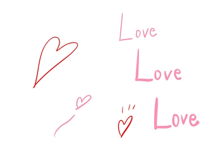 loveハート loveハート love,ハート,バレンタイン,愛,文字,かわいいのイラスト素材