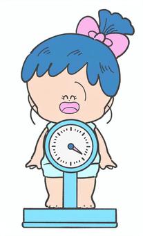 身体測定の手描きイラスト1 身体測定の手描きイラスト1 発育測定,身体測定,体重計,検診,体重,子ども,幼児,小学生,保育園,幼稚園のイラスト素材