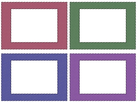 水玉模様のフレ−ム　セット 水玉,ドット,柄,パターン,模様,フレ−ム,ポストカード,メッセージカード,罫線なし,セットのイラスト素材