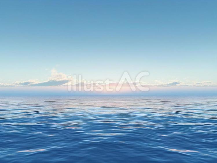 水平線　海と空 水平線,空,海のイラスト素材