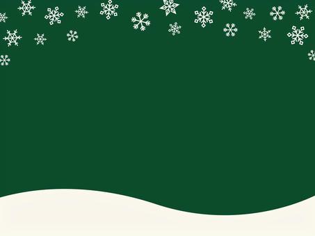 雪の背景/緑