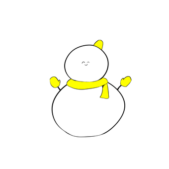 笑顔の雪だるま