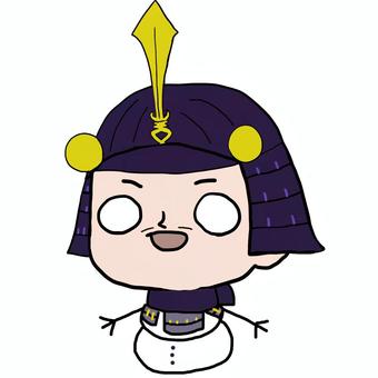 ゆるい榊原康政 ゆきだるまさん 榊原康政,徳川家康,徳川四天王,重臣,徳川秀忠,関ヶ原の戦い,遅刻,陪臣,酒井忠尚,戦国時代のイラスト素材