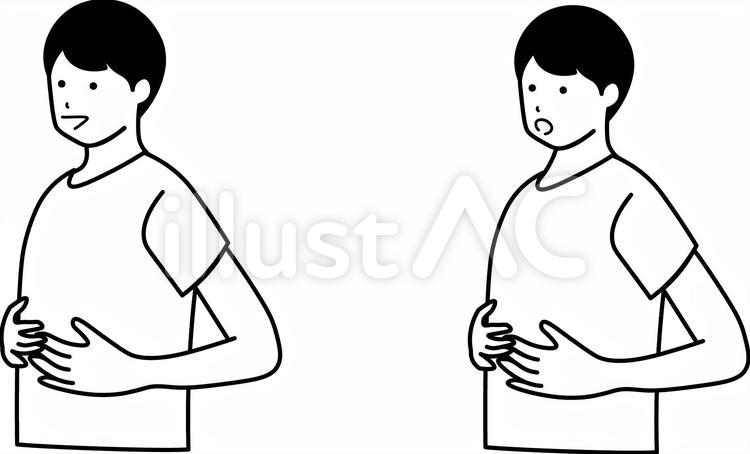 人物　男性　深呼吸 人物,男性,健康のイラスト素材