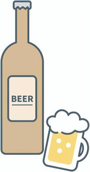 Illustration, beer, alcohol, beer mug, 