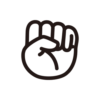 グーの手のアイコン 手,グー,あしらい,アイコン,マーク,アイコン単品,ベクター,じゃんけん,こぶしのイラスト素材