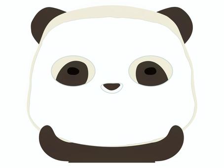 フェイスパック_パンダ フェイスパック,パンダ,動物,かわいい,美容のイラスト素材
